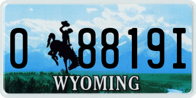 WY license plate 08819I