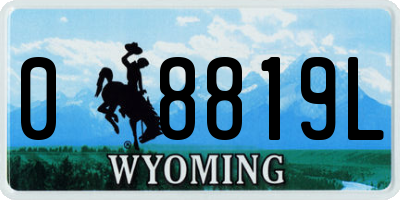 WY license plate 08819L
