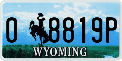 WY license plate 08819P