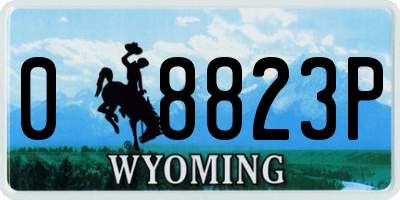 WY license plate 08823P