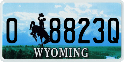 WY license plate 08823Q