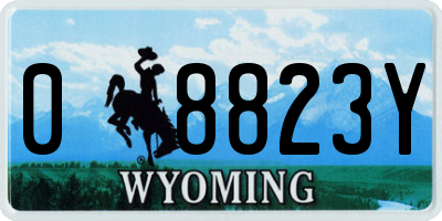 WY license plate 08823Y