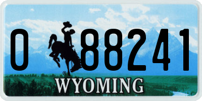 WY license plate 088241