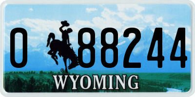 WY license plate 088244