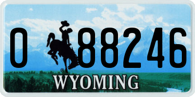 WY license plate 088246