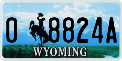 WY license plate 08824A