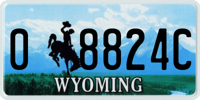 WY license plate 08824C