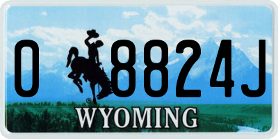 WY license plate 08824J