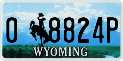 WY license plate 08824P