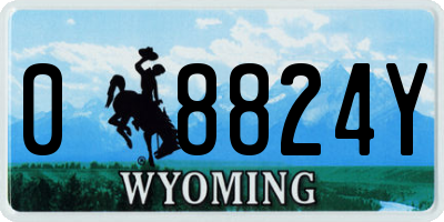 WY license plate 08824Y