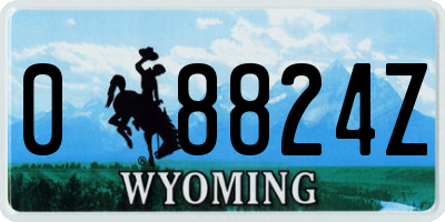 WY license plate 08824Z