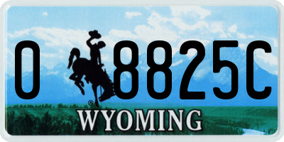 WY license plate 08825C