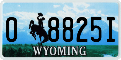 WY license plate 08825I