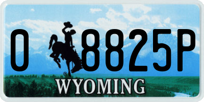 WY license plate 08825P