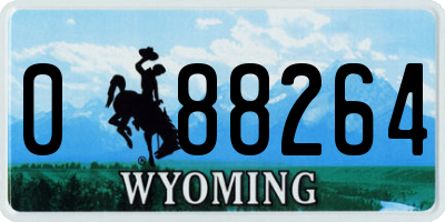WY license plate 088264