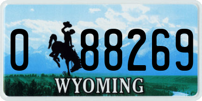 WY license plate 088269