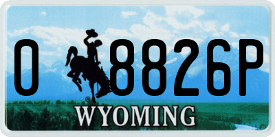 WY license plate 08826P
