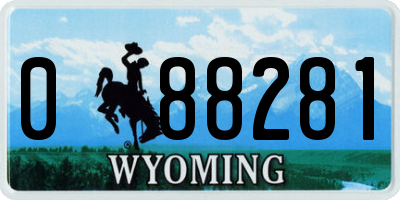 WY license plate 088281