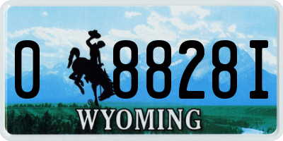 WY license plate 08828I