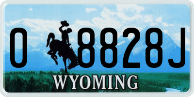 WY license plate 08828J