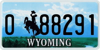 WY license plate 088291