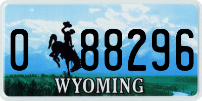 WY license plate 088296