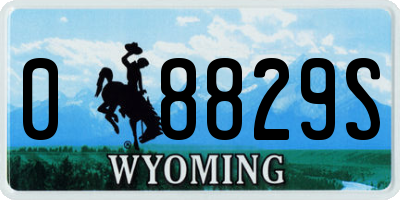 WY license plate 08829S