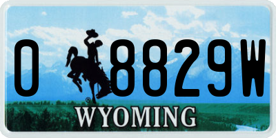 WY license plate 08829W