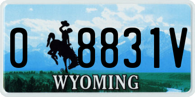 WY license plate 08831V