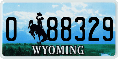 WY license plate 088329