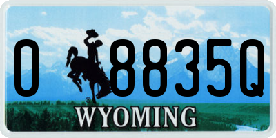 WY license plate 08835Q