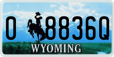 WY license plate 08836Q