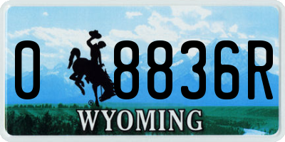 WY license plate 08836R