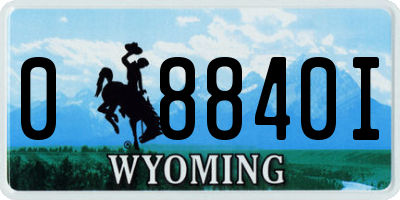 WY license plate 08840I