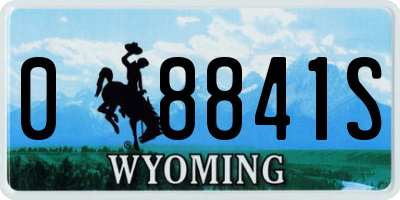 WY license plate 08841S