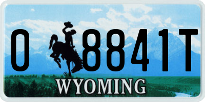 WY license plate 08841T