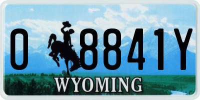 WY license plate 08841Y