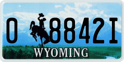WY license plate 08842I