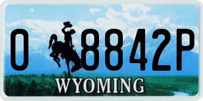 WY license plate 08842P