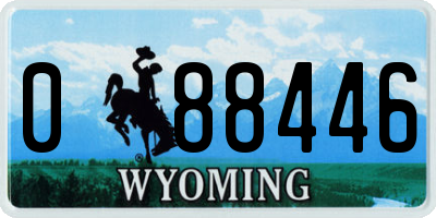 WY license plate 088446