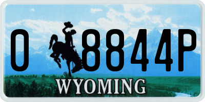 WY license plate 08844P