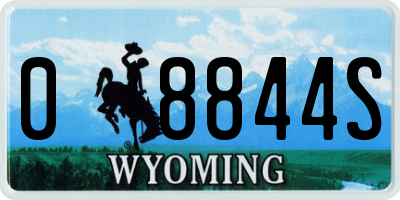 WY license plate 08844S