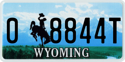 WY license plate 08844T