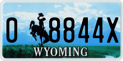 WY license plate 08844X