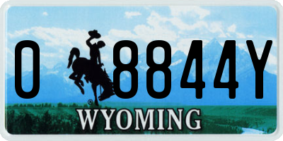 WY license plate 08844Y