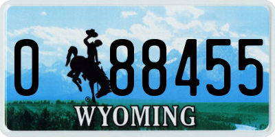 WY license plate 088455