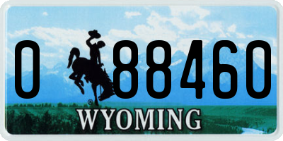 WY license plate 088460