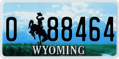 WY license plate 088464
