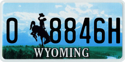 WY license plate 08846H