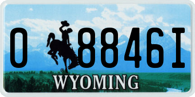 WY license plate 08846I